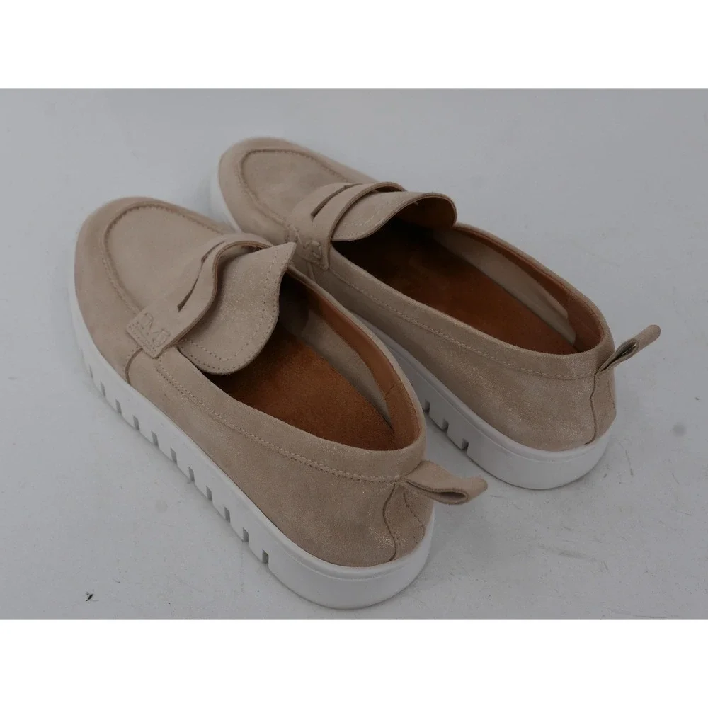 Vionic Uptown Loafers Shoes Beige Suede Slip On Comfort Flats Women's Size 9